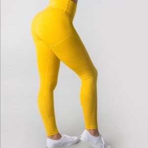 Yellow Alphalete R6 Revival Leggings